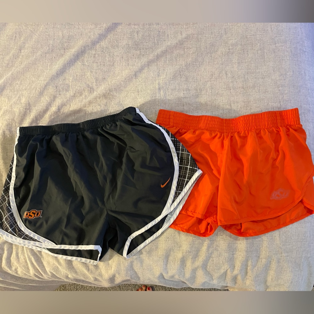 Lot of 3 Women’s Oklahoma State (OSU) Nike, Colosseum, & Pistol Pete shorts (L)